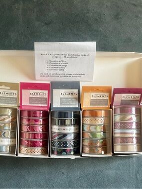 American Crafts Elements Downtown Ribbon Collection - Multi Color Pack